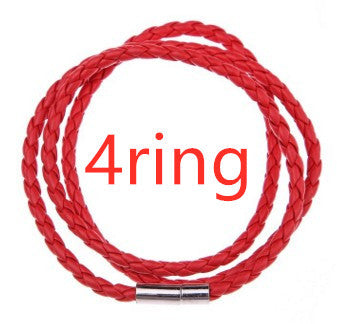 Personalized Braided Leather Name Bracelet for Men
