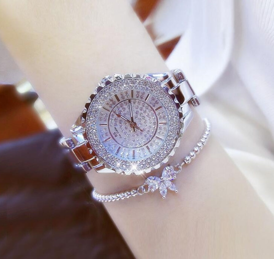 Diamond Quartz Ladies Gold Watch