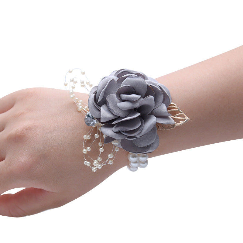 Fabric Rose Wrist Corsage