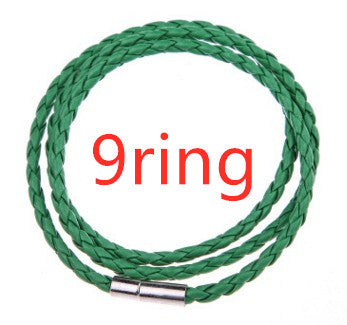 Personalized Braided Leather Name Bracelet for Men