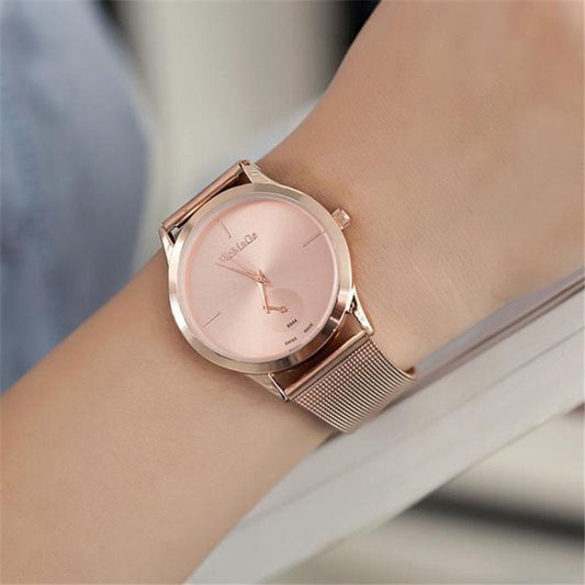 Chic Unisex Minimalist Mesh Belt Quartz Watch