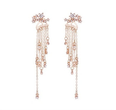 Shining Star Tassel Drop Earrings