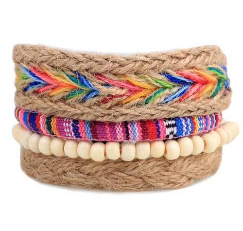 Artisan Leather Multilayer Bracelet