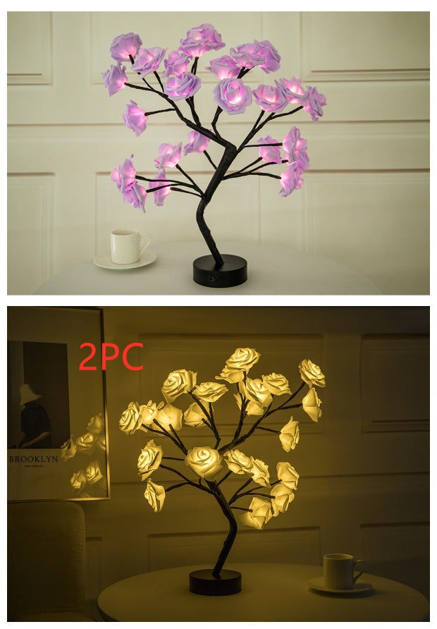 Rose Flower Bonsai Tree Lamp