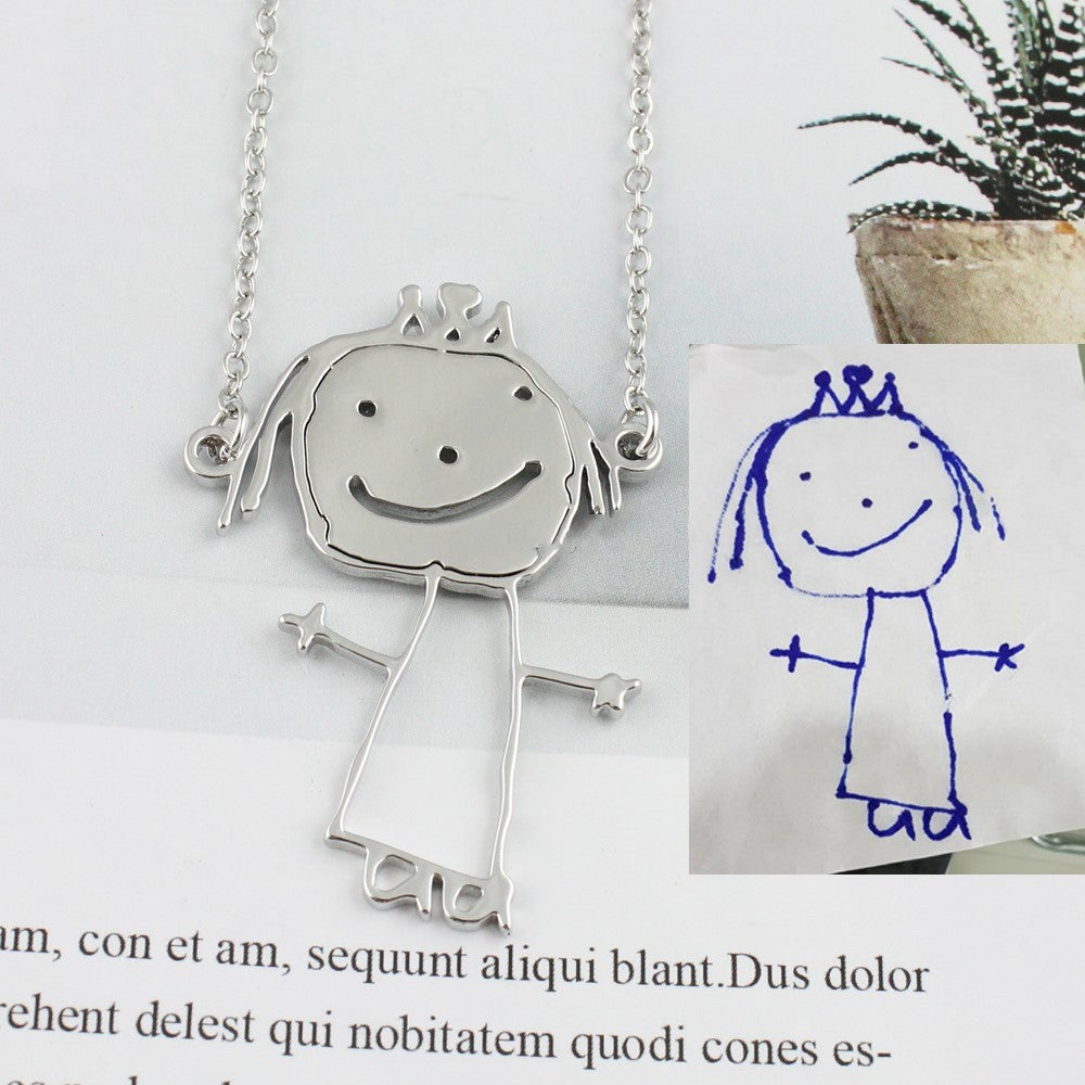 Custom Kids Artwork Necklace