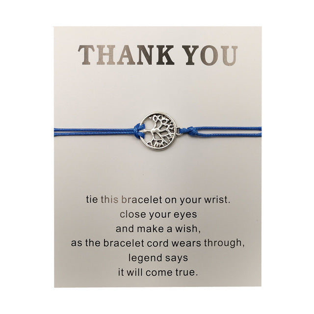 Hand-Woven Tree of Life Adjustable Bracelet