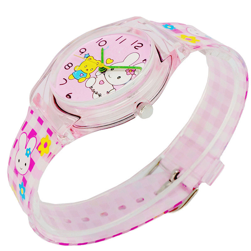 Flexible Fit Silicone Snap Watch for Girls