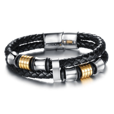 Men's Magnetic Braided Leather Bracelet