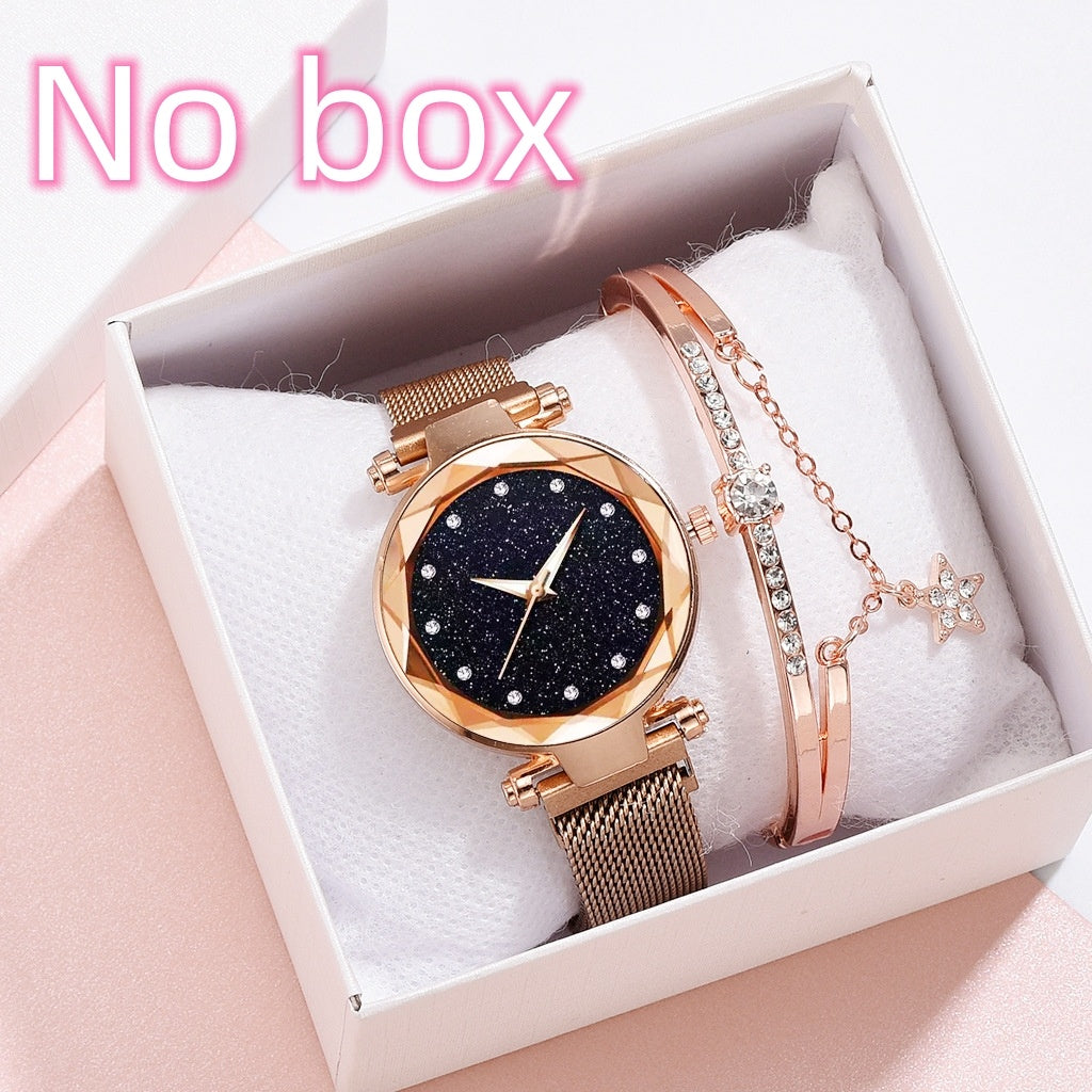 Celestial Charm Magnetic Bracelet Watch Set