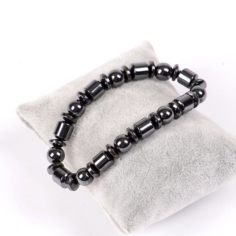 Black Stone Magnetic Therapy Bracelet for Wellness