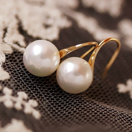 Timeless Golden Pearl Earrings