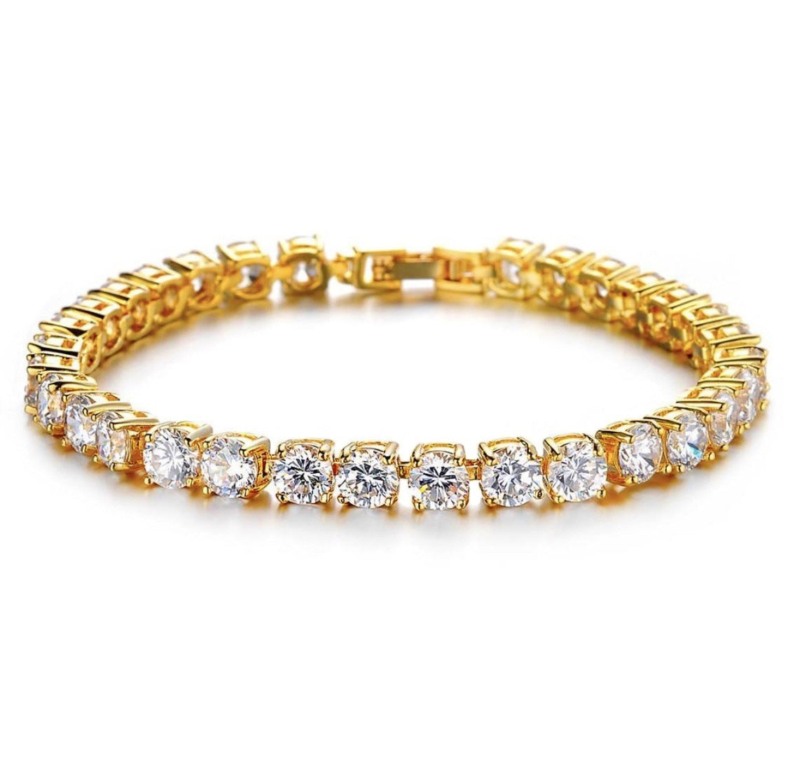 Sparkling Iced Out Single Row Rhinestone Bracelet