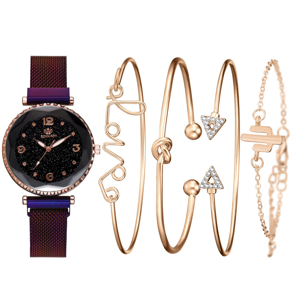 Starry Sky Magnet Buckle Fashion Wristwatch
