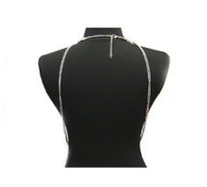 Long Layered Halter Body Chain - Gold & Silver