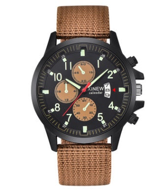 Men's Rugged Nylon Strap Military Sport Watch