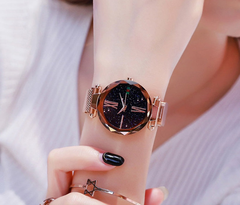 Mesmerizing Starry Sky Diamond Quartz Watch