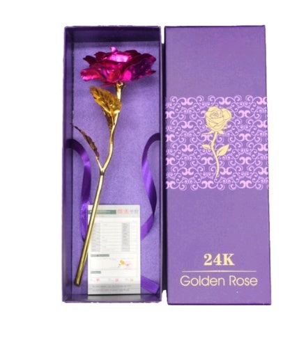 Exquisite 24K Gold Foil Plated Rose with Gift Box