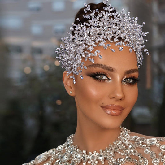 Majestic Ice Queen Rhinestone Wedding Crown