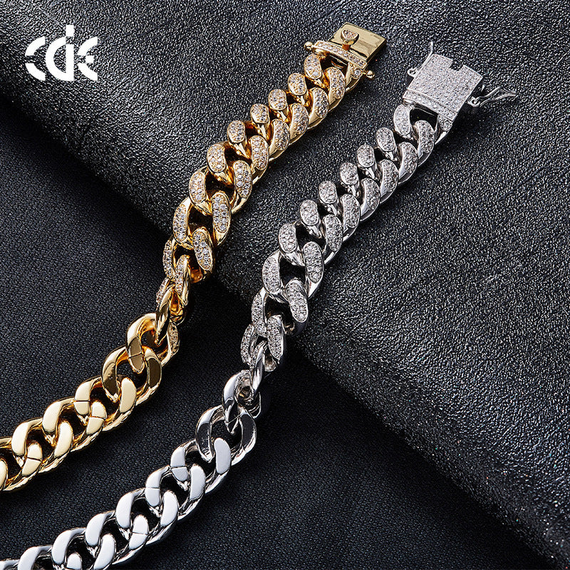 Men's Zircon Cuban Chain Bracelet