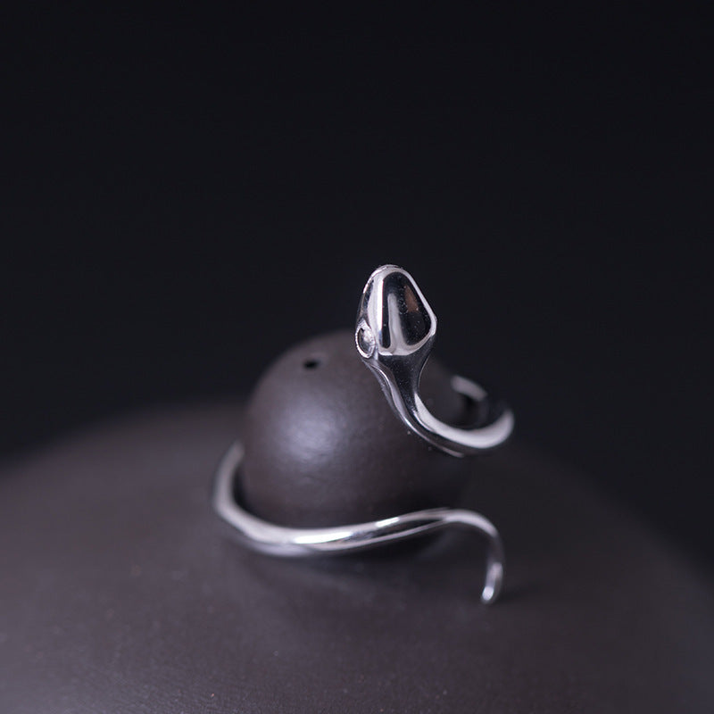 Serpentine Sterling Silver Snake Ring