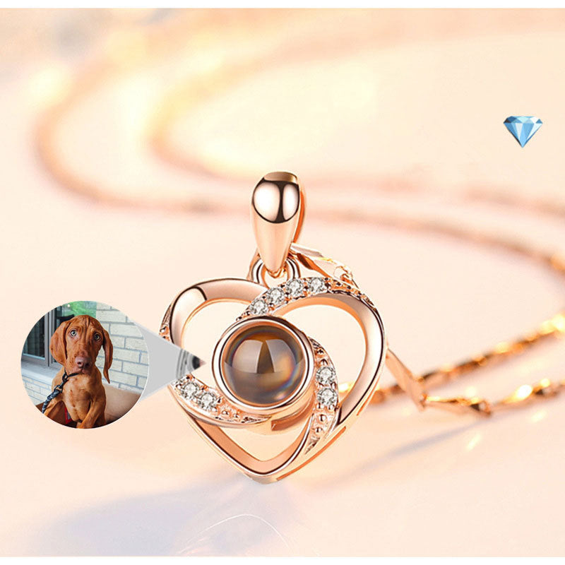 Romantic Photo Projection Heart Necklace