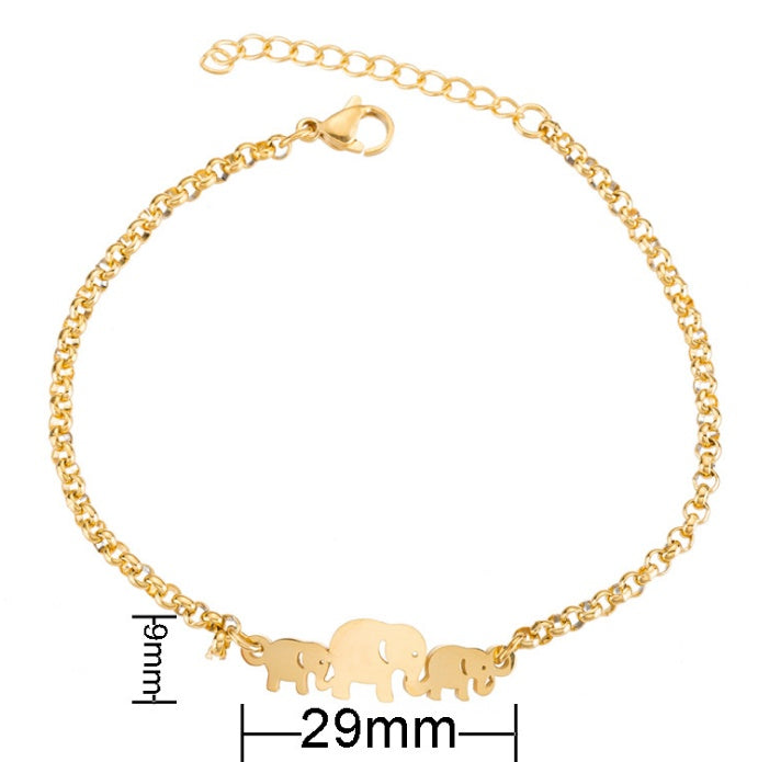 Gold Plated Stainless Steel Charm Bracelets for Women