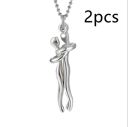 Love Hug Necklace - Unisex Couple Jewelry Simple Clavicle Chain