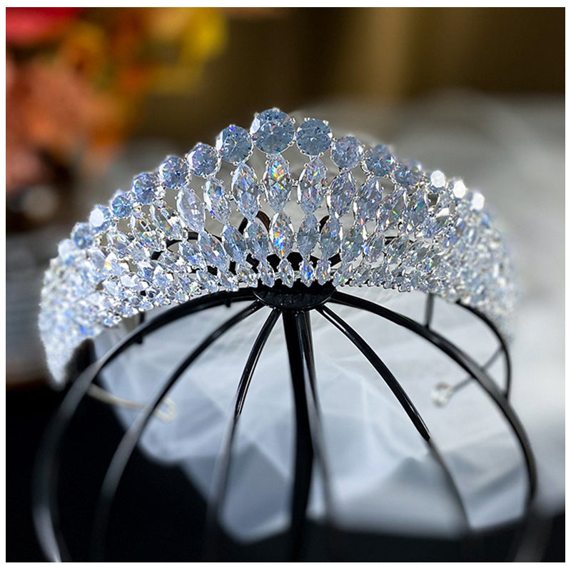 Full Diamond Zircon Queen Crown