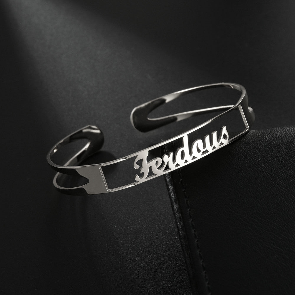 Personalized Name Stainless Steel Bangle