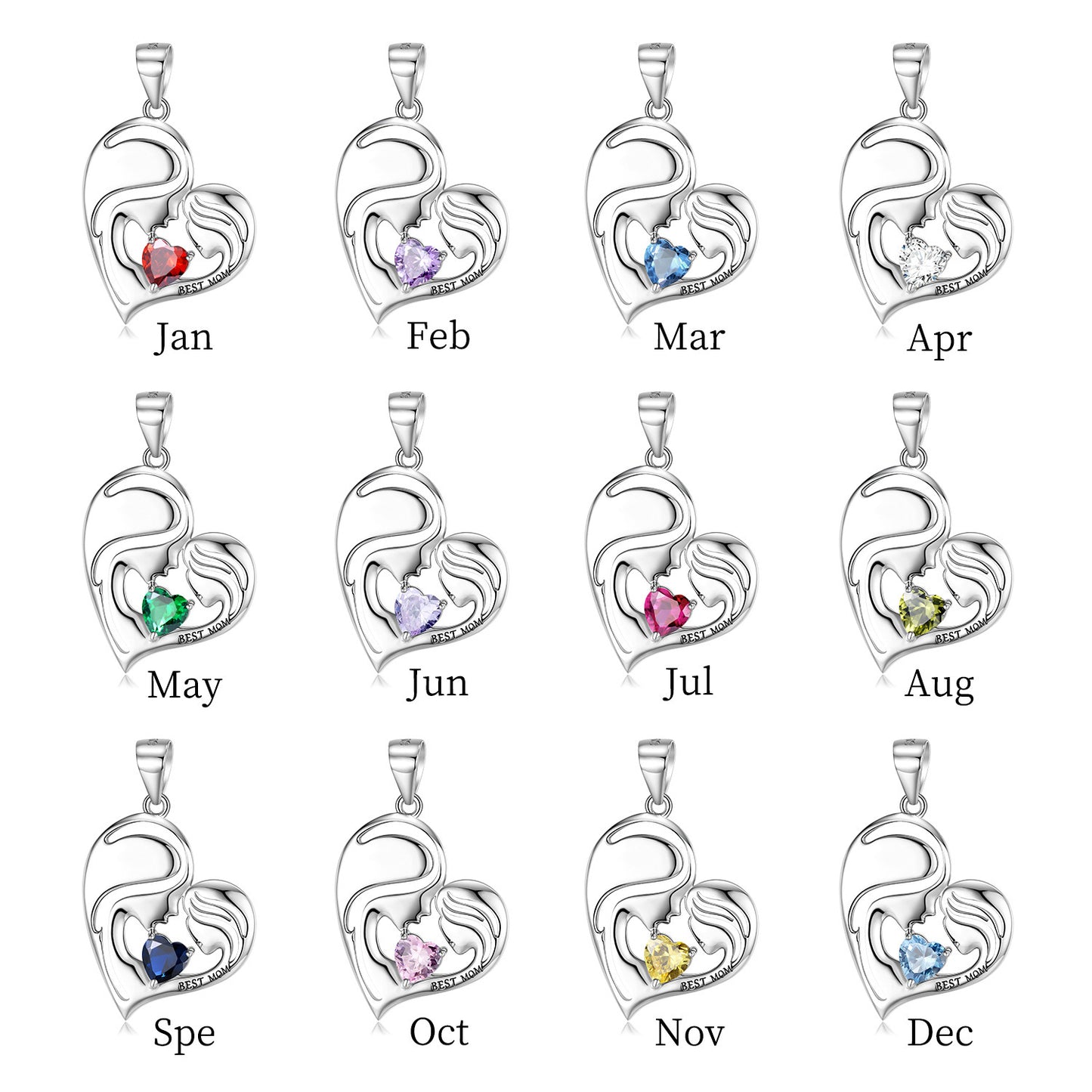 Best Mom Sterling Silver Necklace