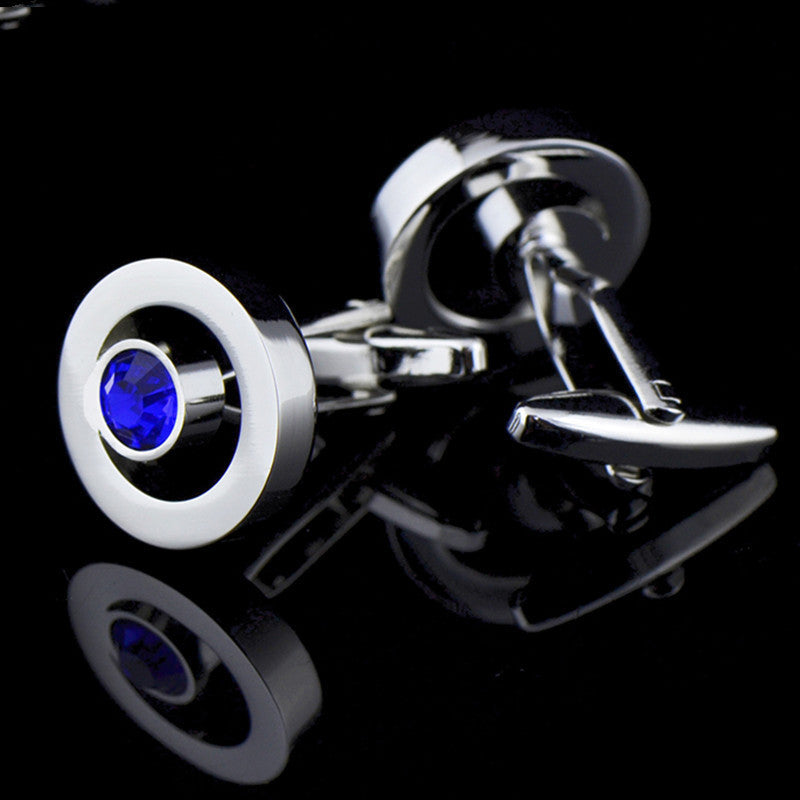 Men's Zircon Crystal Shirt Cufflinks