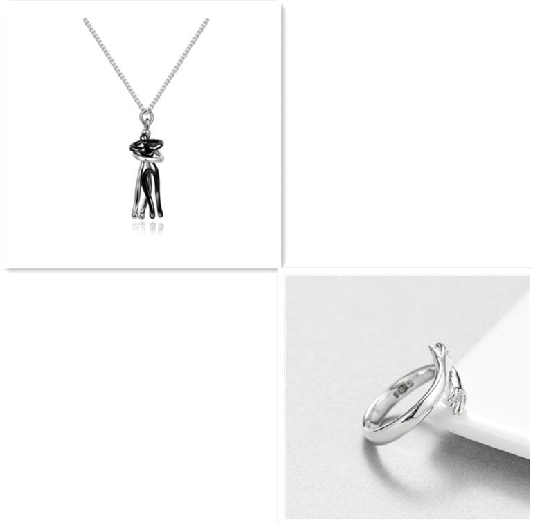 Love Hug Necklace - Unisex Couple Jewelry Simple Clavicle Chain