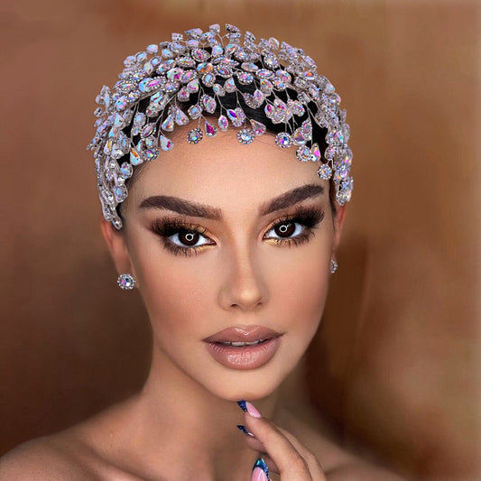 Glamorous Rhinestone and Floral Styling Headband