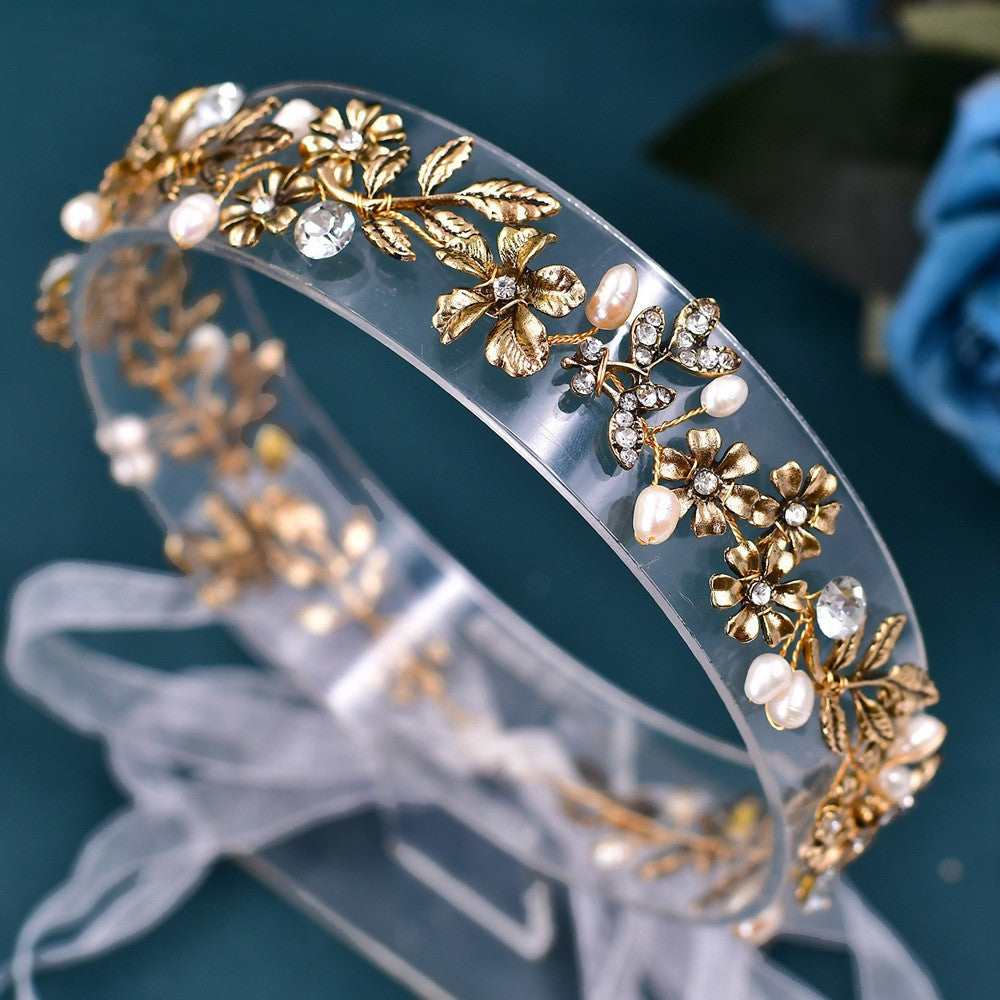 Freshwater Pearl and Leaf Hair Band Set