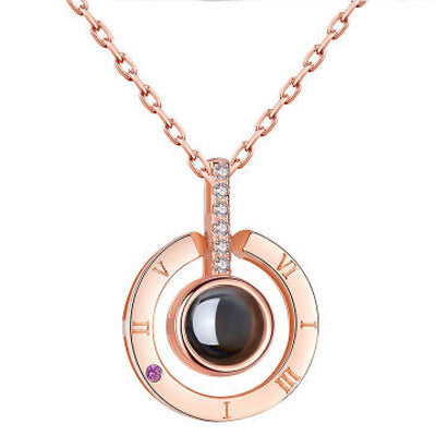 Romantic Rose & Crystal Necklace Gift Set