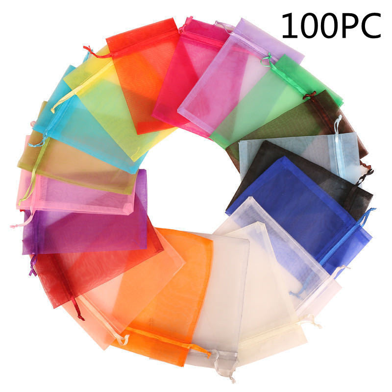 Fabric Drawstring Jewelry Storage Bag (100-Pack)