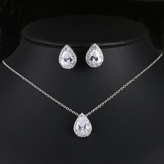 Water Drop Gemstone Jewelry Set