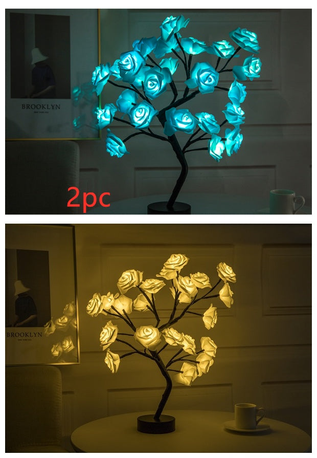 Rose Flower Bonsai Tree Lamp
