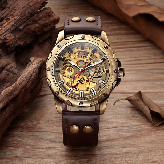 Men's Skeleton Steampunk Automatic Mechanical Watch