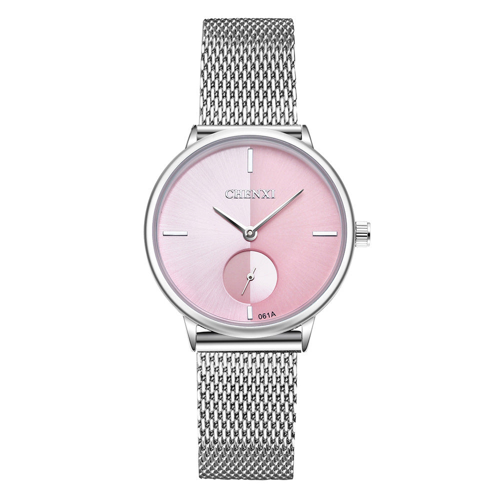 Ultra-Thin Mesh Stainless Steel Quartz Watch