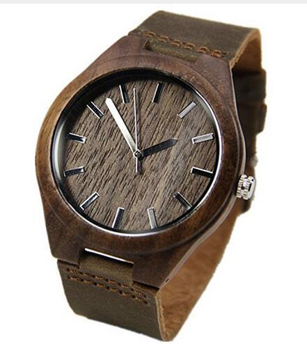 Artisanal Walnut Wooden Quartz Wrist Watch