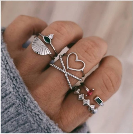 Gold Boho & Vintage Stackable Ring Set