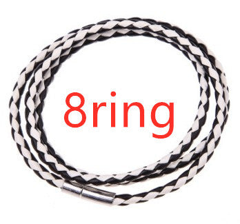 Personalized Braided Leather Name Bracelet for Men