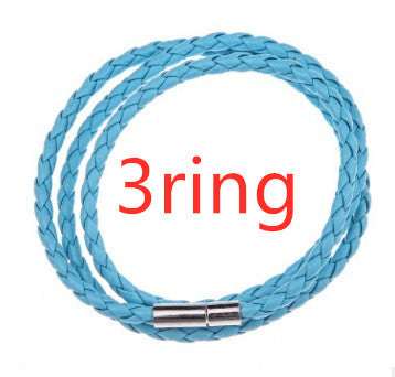 Personalized Braided Leather Name Bracelet for Men