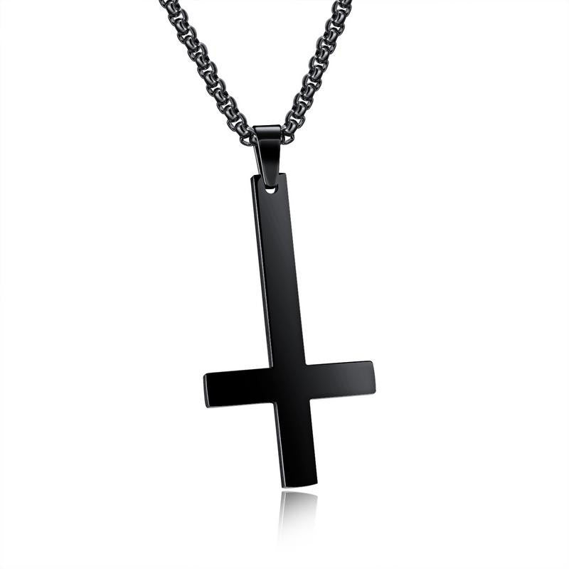 Men's Stainless Steel Inverted Cross Necklace