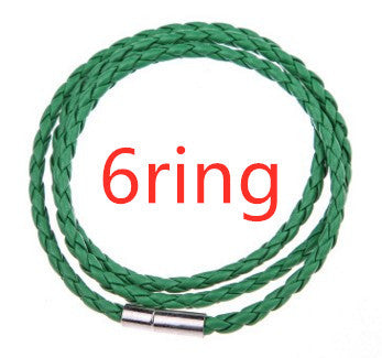 Personalized Braided Leather Name Bracelet for Men