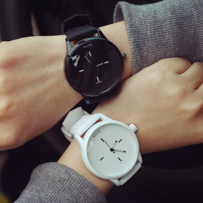 Dynamic Silicone Band Quartz Couple Watch