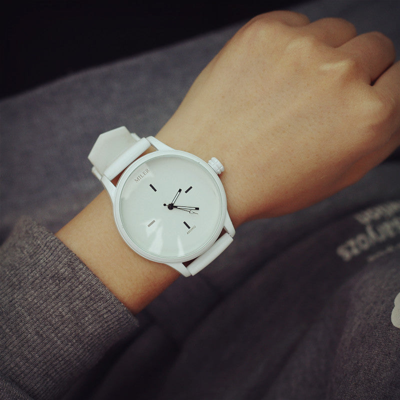 Dynamic Silicone Band Quartz Couple Watch