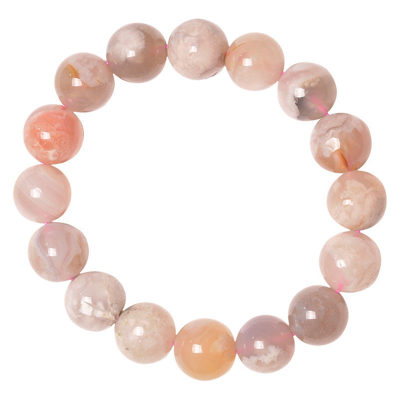 Cherry Blossom Agate Beaded Bracelet