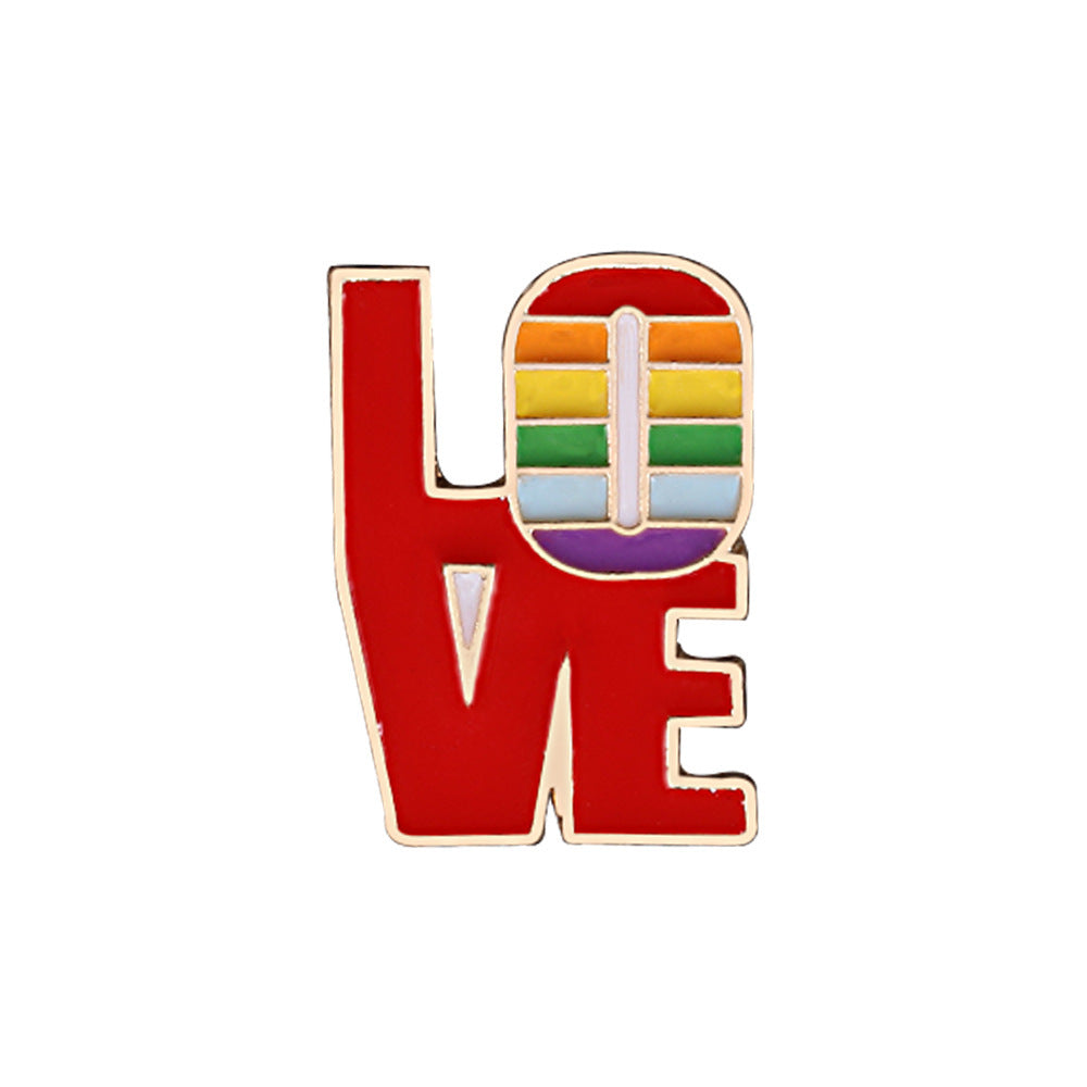 Creative Six-Color Rainbow Brooch